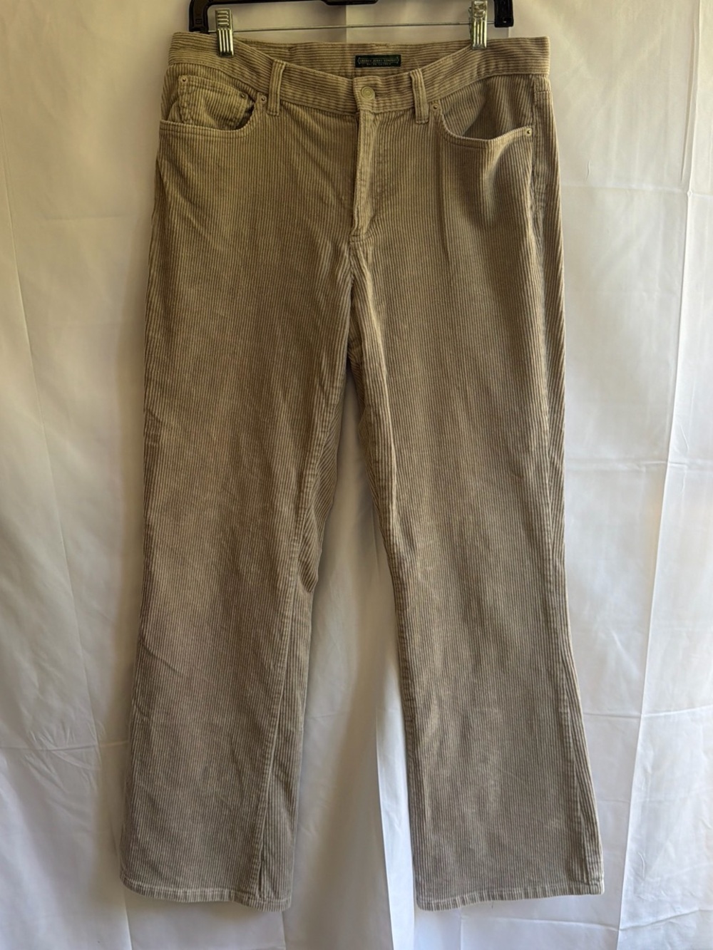 Ralph Lauren Women’s Corduroy Boot Cut Pants in Beige